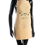 Ολόσωμη ποδιά BG23a (50cm x 70cm) κίτρινη χρωματιστή ελιά CRETA SilkFashion