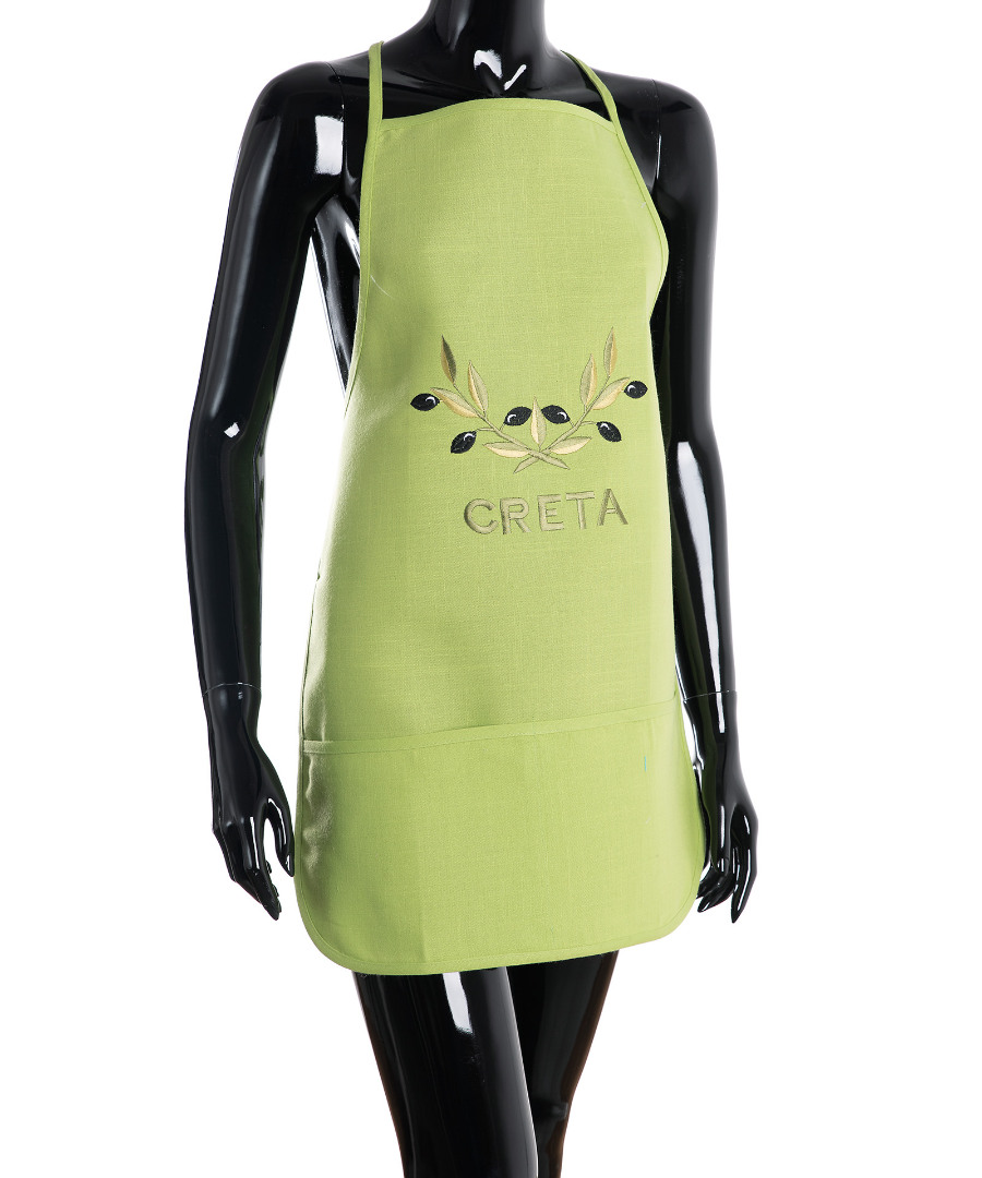 Untitled-2517 Ολόσωμη ποδιά BG23a (50cm x 70cm) πράσινη χρωματιστή ελιά CRETA SilkFashion - Image 1