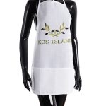 Ολόσωμη ποδιά BG23a (50cm x 70cm) λευκή χρωματιστή ελιά KOS SilkFashion