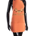 Ολόσωμη ποδιά BG23a (50cm x 70cm) πορτοκαλί χρωματιστή ελιά KOS SilkFashion