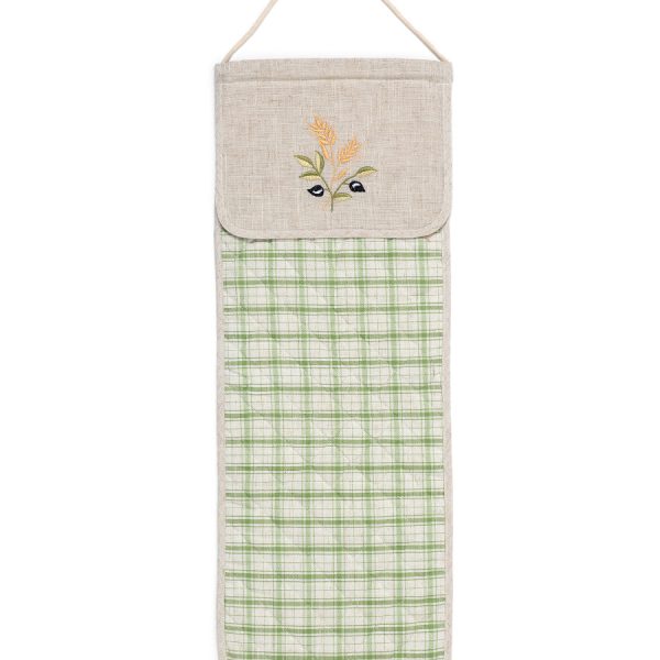 Σακούλα ψωμιού 1312 (25cm x 70cm) πράσινο SilkFashion