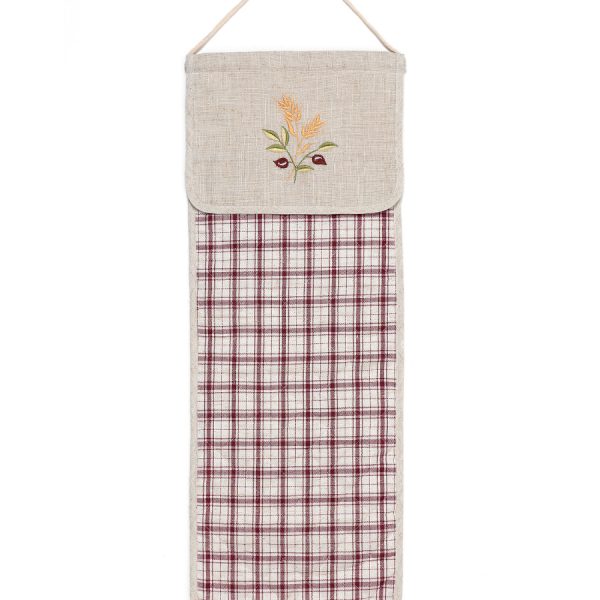 Σακούλα ψωμιού 1312 (25cm x 70cm) κόκκινο SilkFashion