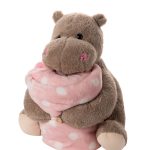 ΒΕΒΕ FLANNEL ΚΟΥΒΕΡΤΑΚΙ (80cm x 120cm) ιπποπόταμος ρόζ SilkFashion