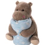 ΒΕΒΕ FLANNEL ΚΟΥΒΕΡΤΑΚΙ (80cm x 120cm) ιπποπόταμος σιέλ SilkFashion