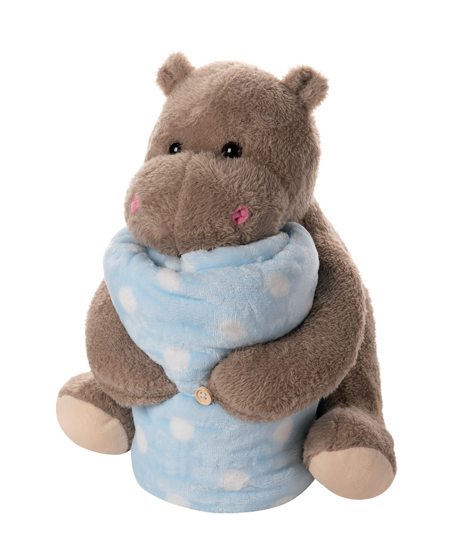 Untitled-2543 ΒΕΒΕ FLANNEL ΚΟΥΒΕΡΤΑΚΙ (80cm x 120cm) ιπποπόταμος σιέλ SilkFashion - Image 1