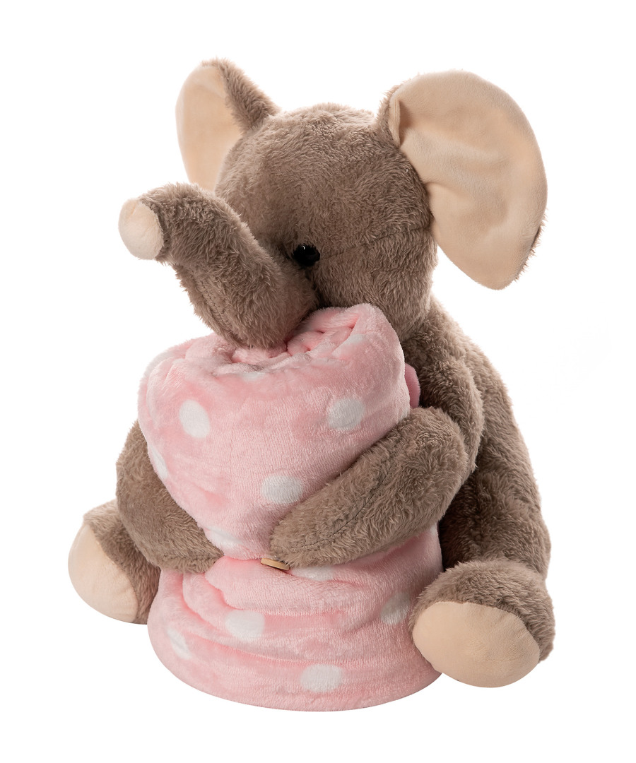 Untitled-2548 ΒΕΒΕ FLANNEL ΚΟΥΒΕΡΤΑΚΙ (80cm x 120cm) μπέζ ελεφαντάκι ρόζ SilkFashion - Image 1