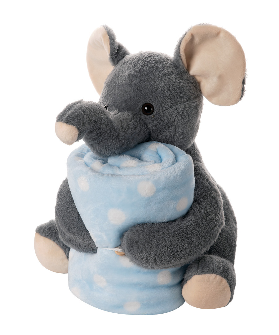 Untitled-2550 ΒΕΒΕ FLANNEL ΚΟΥΒΕΡΤΑΚΙ (80cm x 120cm) γκρί ελεφαντάκι σιέλ SilkFashion - Image 1