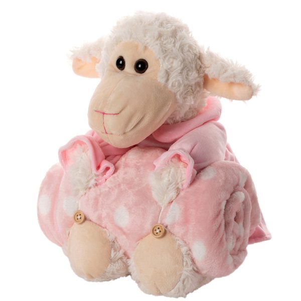 ΒΕΒΕ FLANNEL ΚΟΥΒΕΡΤΑΚΙ (80cm x 120cm) αρνάκι ρόζ SilkFashion