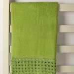 Πετσέτα Σώματος (100cm x 150cm) με δαντέλα πράσινο SilkFashion