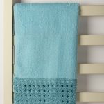 Πετσέτα Σώματος (100cm x 150cm) με δαντέλα μπλε SilkFashion