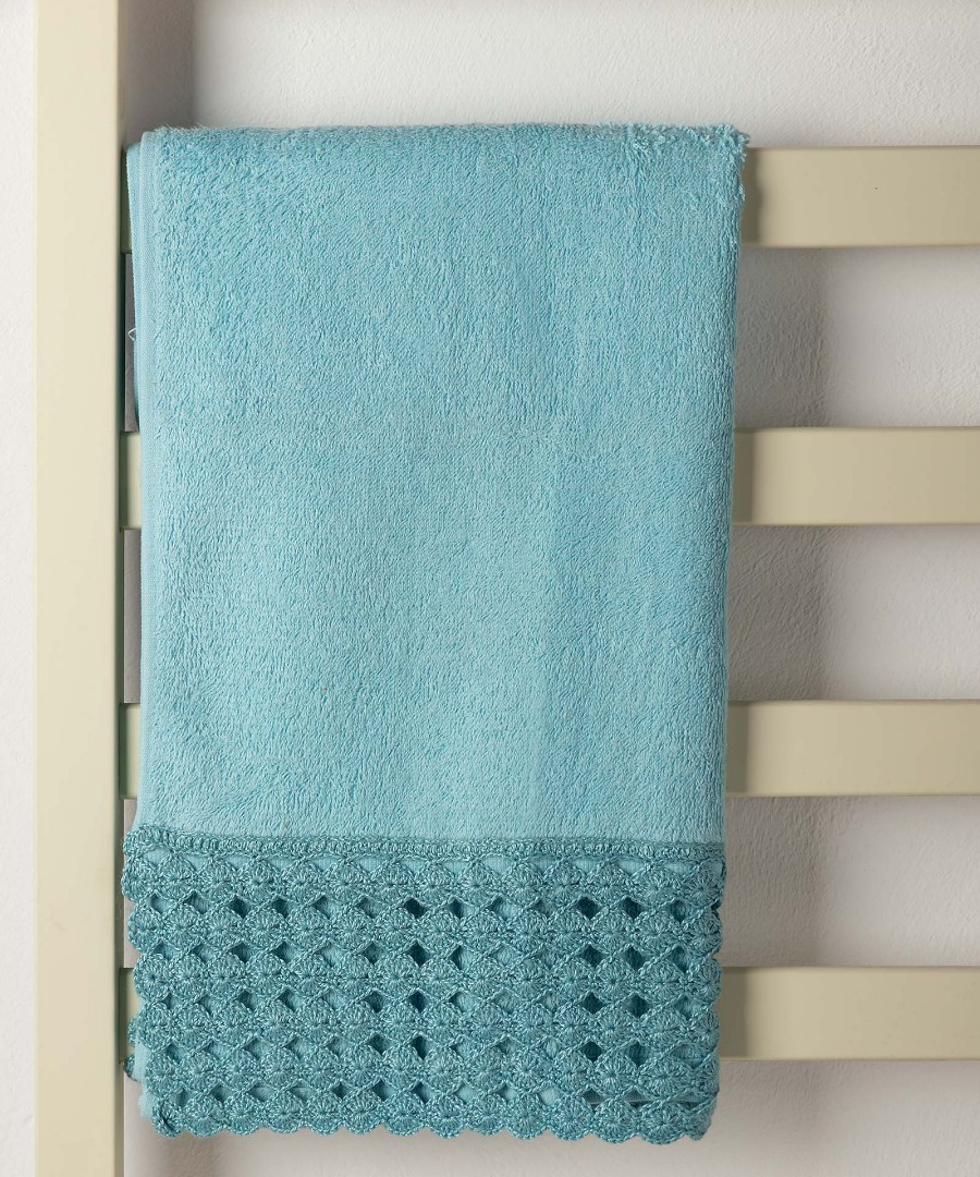 Untitled-2585 Πετσέτα Σώματος (100cm x 150cm) με δαντέλα μπλε SilkFashion - Image 1