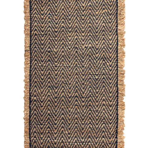 Χαλί γιούτα 1744 (60cm x 130cm) μπλέ SilkFashion