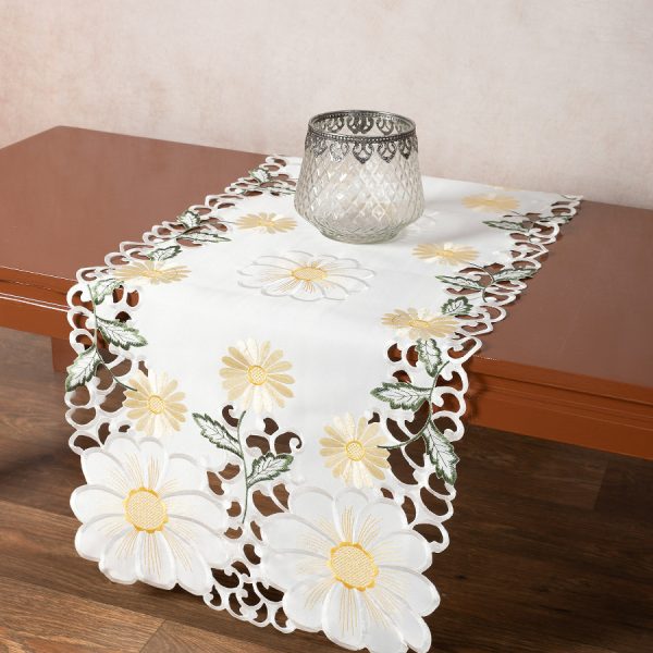 Σατέν κοφτή τραβέρσα (40cmcm x 170cm) 291 κίτρινο SilkFashion