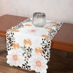 Σατέν κοφτή τραβέρσα (40cmcm x 170cm) 291 πορτοκαλί SilkFashion