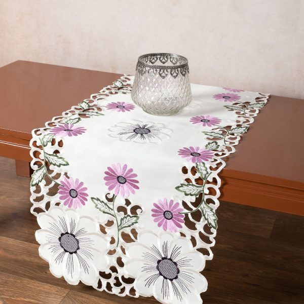 Σατέν κοφτή τραβέρσα (40cmcm x 170cm) 291 μώβ SilkFashion