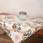 Σατέν κοφτό καρέ (85cm x 85cm) 291 πορτοκαλί SilkFashion