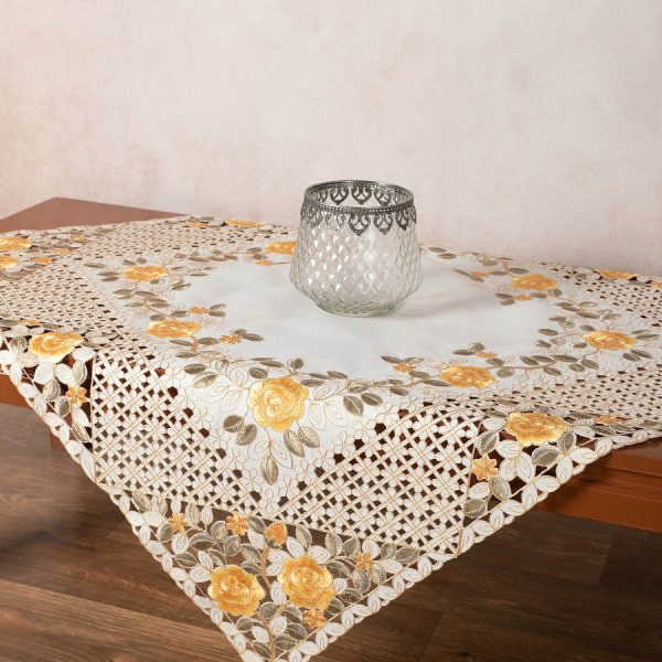 Σατέν κοφτό καρέ (85cm x 85cm) 081 κίτρινο SilkFashion