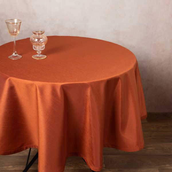 Σατέν ροτόντα 2015 (150cm) κεραμιδί SilkFashion