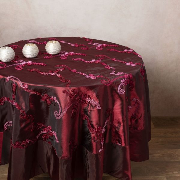 Σατέν Ροτόντα (180cm rd) 6271 Μπορντώ SilkFashion