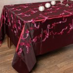 Σατέν Τραπεζομάντηλο ( 180cm x 220cm ) 6271 Μπορντώ SilkFashion