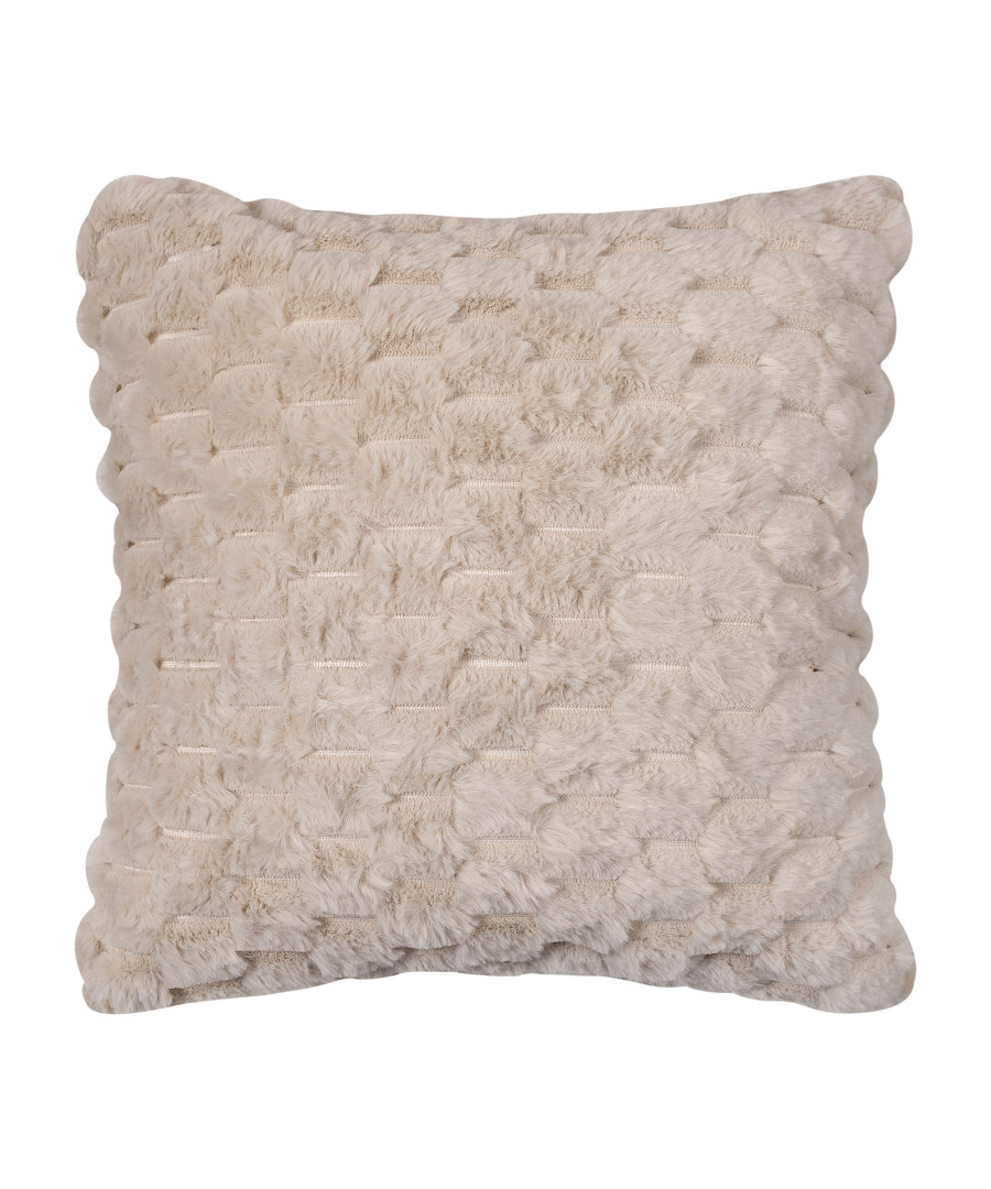Untitled-2857 Γούνινη διακοσμητική μαξιλαροθήκη mink (45cm x 45cm) ivory SilkFashion - Image 1