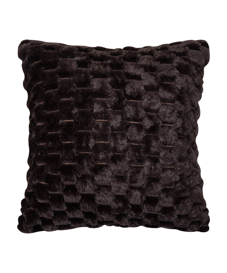 Untitled-2858-1 Γούνινη διακοσμητική μαξιλαροθήκη mink (65cm x 65cm) καφέ SilkFashion - Image 1