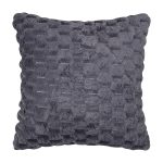Γούνινη διακοσμητική μαξιλαροθήκη mink (65cm x 65cm) γκρί SilkFashion