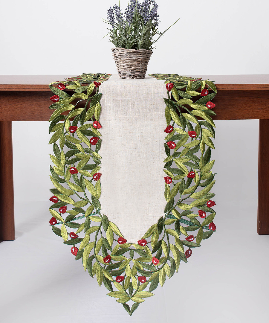 Untitled-2865 Τραβέρσα 2353 (45cm x 170cm) κόκκινη ελιά SilkFashion - Image 1