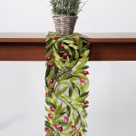 Τραβέρσα 2352 (20cm x 160cm) κόκκινη ελιά SilkFashion