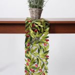 Τραβέρσα 2352 (20cm x 120cm) κόκκινη ελιά SilkFashion