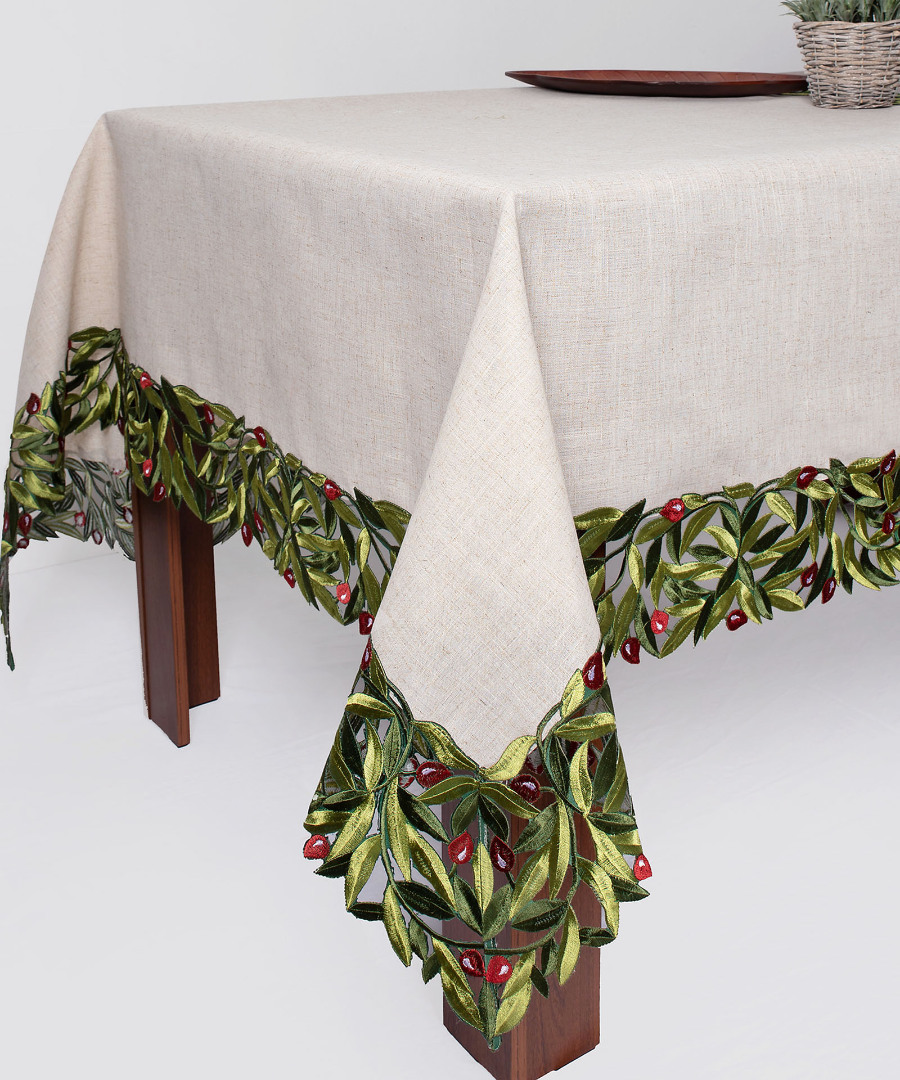 Untitled-2874-1 Τραπεζομάντηλο 2353 (160cm x 210cm) κόκκινη ελιά SilkFashion - Image 1