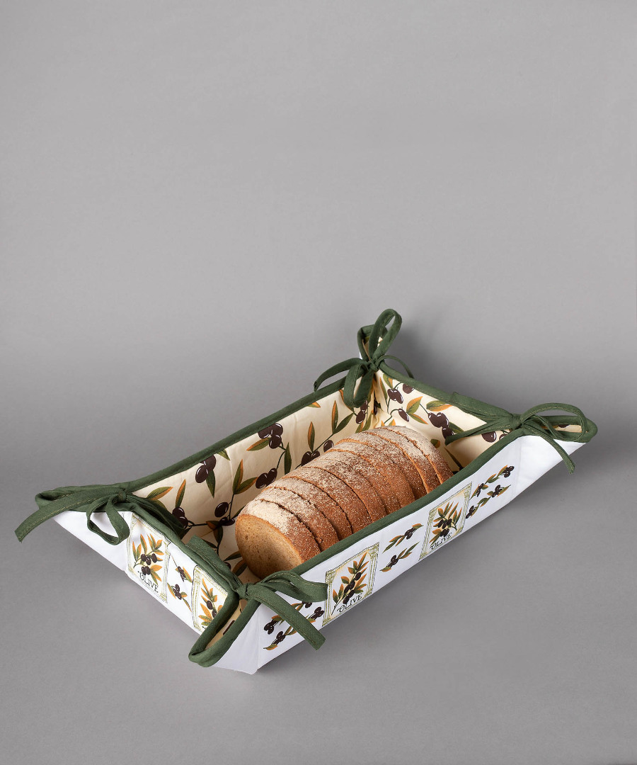 Untitled-2911 Βαμβακερή ψωμιέρα με στάμπα (33cm x 48cm) ελιά λευκή SilkFashion - Image 1