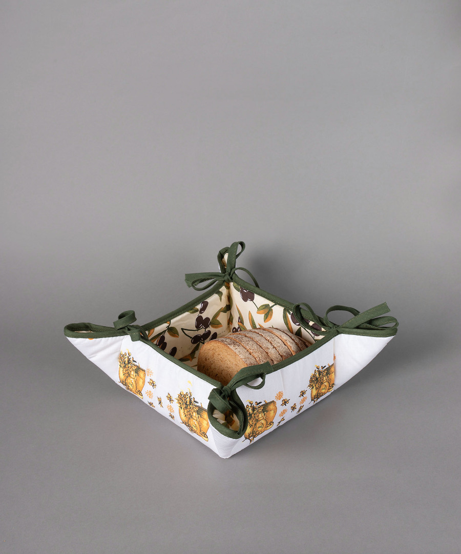 Untitled-2917 Βαμβακερή ψωμιέρα με στάμπα (35cm x 35cm) πυθάρι λευκό SilkFashion - Image 1