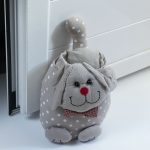 Doorstop σκύλος (20cm x 25cm) μπέζ SilkFashion