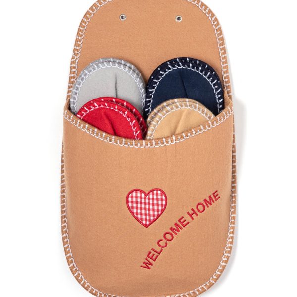 Παντόφλες για επισκέπτες (50cm x 30cm) μπέζ SilkFashion