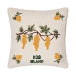 ΜΑΞΙΛΑΡΟΘΗΚΗ (42cm x 42cm) υφαντή κίτρινο σταφύλι ΚΩΣ SilkFashion