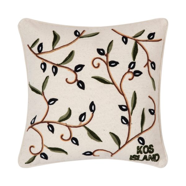 ΜΑΞΙΛΑΡΟΘΗΚΗ (45cm x 45cm) ελιά ΚΩΣ SilkFashion