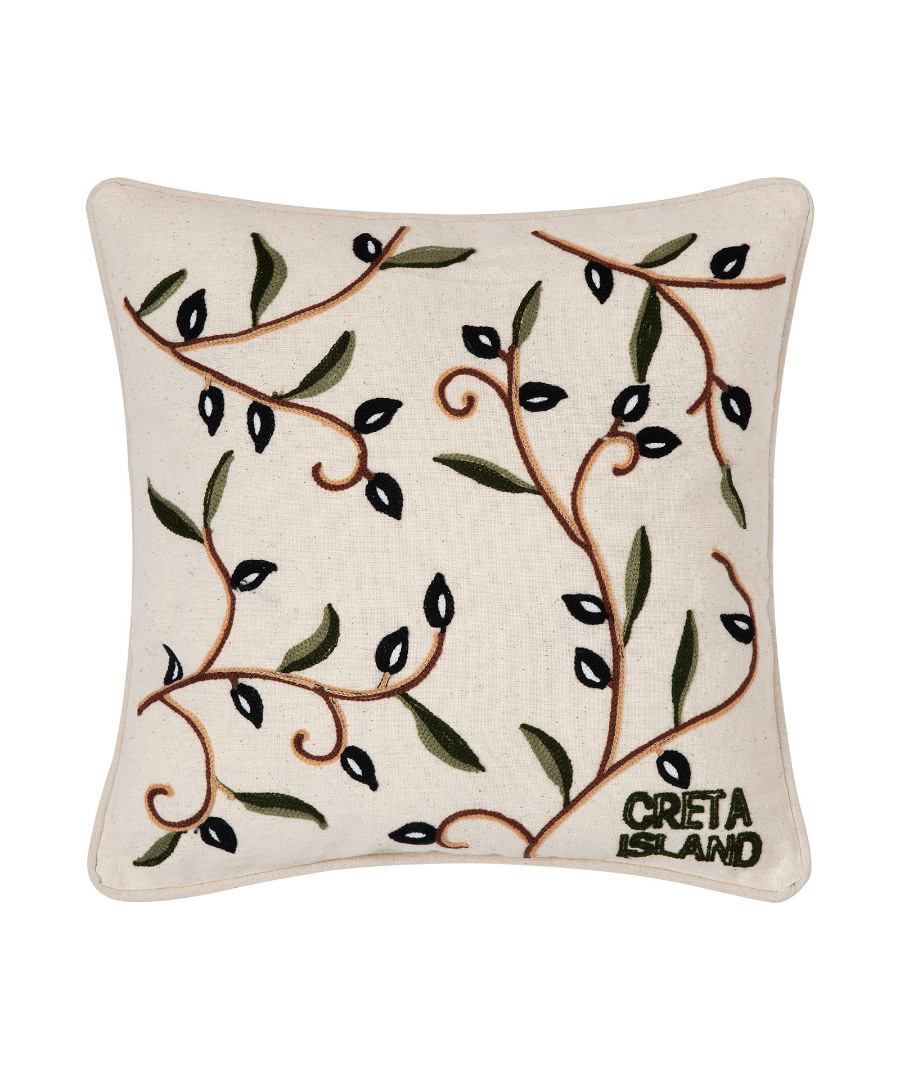 Untitled-3023 ΜΑΞΙΛΑΡΟΘΗΚΗ (45cm x 45cm) ελιά ΚΡΗΤΗ SilkFashion - Image 1