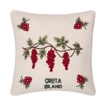 ΜΑΞΙΛΑΡΟΘΗΚΗ (42cm x 42cm) υφαντή κόκκινο σταφύλι ΚΡΗΤΗ SilkFashion