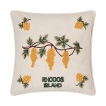 ΜΑΞΙΛΑΡΟΘΗΚΗ (42cm x 42cm) υφαντή κίτρινο σταφύλι ΡΟΔΟΣ SilkFashion