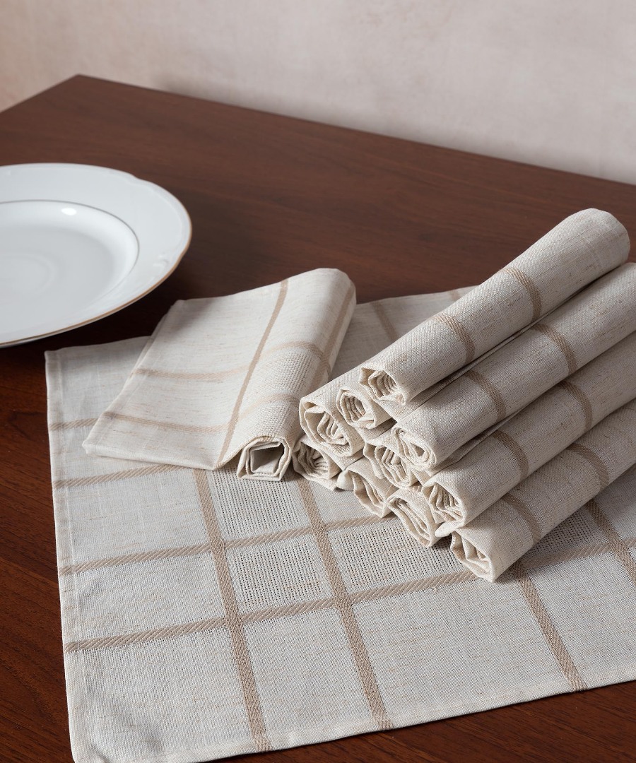 Untitled-3047 Πετσέτες Φαγητού (12 τεμάχια) 2056 (40cm x 40cm) Άμμου SilkFashion - Image 1