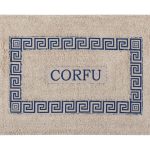 Πατάκι μαίανδρος CORFU (40cm x 60cm) μπλέ SilkFashion