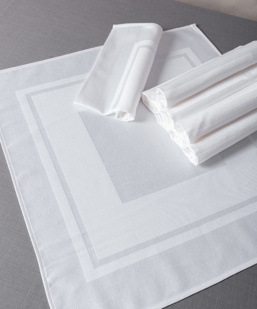 Untitled-3170 Πετσέτες φαγητού (10 τεμάχια) 423 (45cm X 45cm) λευκές SilkFashion - Image 1