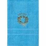 Πετσέτα Προσώπου ( 50cm x 100cm ) Σιέλ με Στεφάνι GREECE SilkFashion