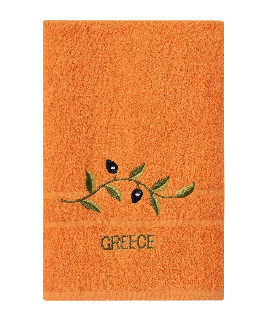 Untitled-3230-1 Πετσέτα Σώματος ( 70cm x 140cm ) Πορτοκαλί με κλαδί GREECE SilkFashion - Image 1