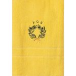 Πετσέτα Προσώπου ( 50cm x 100cm ) Κίτρινο με Στεφάνι ΚΩΣ SilkFashion