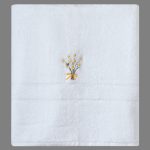 Πετσέτα Σώματος ( 100cm x 150cm ) Λευκό Χαμομήλι SilkFashion