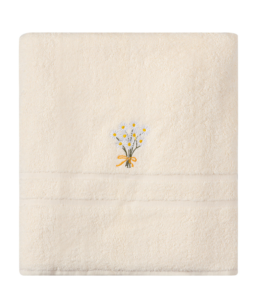 Untitled-3238 Πετσέτα Σώματος ( 100cm x 150cm ) Ivory Χαμομήλι SilkFashion - Image 1