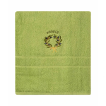 Πετσέτα Προσώπου ( 50cm x 100cm ) Πράσινο με Στεφάνι ΡΟΔΟΣ SilkFashion