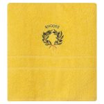 Πετσέτα Προσώπου ( 50cm x 100cm ) Κίτρινο με Στεφάνι ΡΟΔΟΣ SilkFashion
